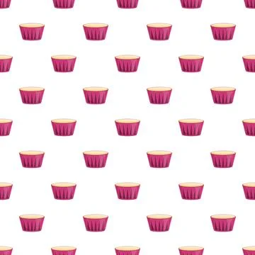 Pink cupcake liners forming a seamless pattern background Illustrazione stock