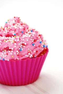 Pink cupcake Stock Photos