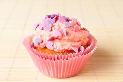 Pink cupcake Stock Photos