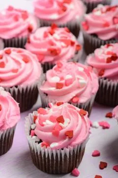 Pink cupcakes Foto stock