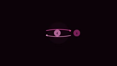 Pink Currency Exchange Swap Flat Design Finance Animation Видео 342610848