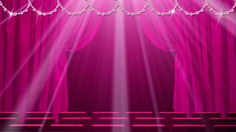 Pink Curtain 스톡 동영상 327396408