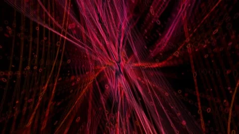 Pink curves background on black Stock Footage 262616161
