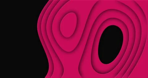 Pink cut curve abstract background pattern of lines and waves イラスト素材