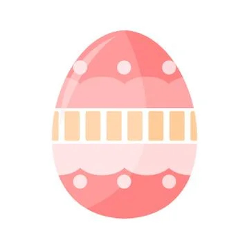 Pink Cute Easter Egg Illustration Stock Illustration