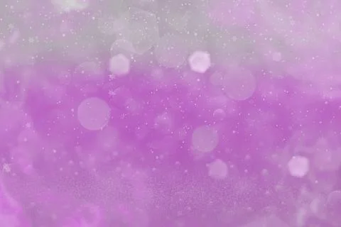 Pink cute sparkling abstract background glitter lights and falling snow flakes Illustrazione stock