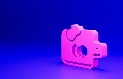 Pink Cutting board with vegetables icon isolated on blue background. Chopping Stock Illustration
