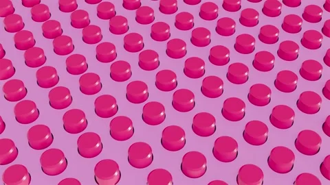Pink cylinders moving up and down Stock Footage 320618849