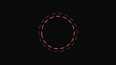 Pink Dashed Circles Loading Loop Stock Footage 341362605