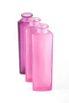 Pink Decorative Bottles Stock Photos