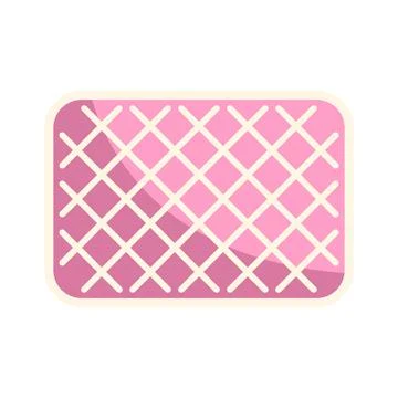 Pink decorative mat with grid pattern design Stock Illustration