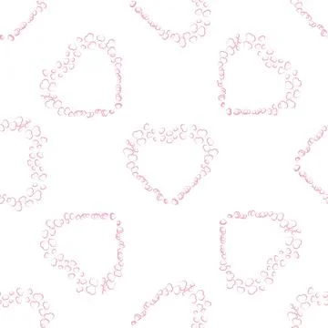 Pink delicate heart pattern in vector illustration Stock Illustration