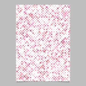 Pink diagonal rounded square mosaic pattern brochure template Stock Illustration