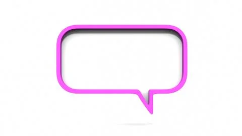 Pink dialog speech bubbles. 3D rendering Stock Illustration