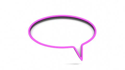 Pink dialog speech bubbles. 3D rendering Stock Illustration