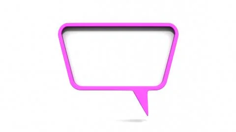 Pink dialog speech bubbles. 3D rendering Stock Illustration