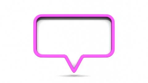 Pink dialog speech bubbles. 3D rendering Stock Illustration
