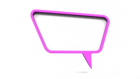 Pink dialog speech bubbles. 3D rendering Stock Illustration