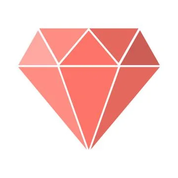 Pink Diamond icon isolated. Vector illustration. Stock Illustration