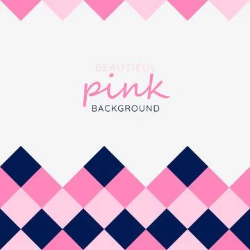 Pink diamond pattern with beautiful background text design. Stock Illustration