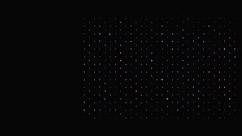 Pink digital code changing on a black background with copy space Stock Footage 346663479