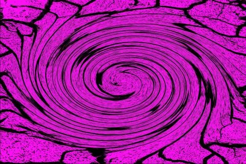 Pink digital cracked spin Stock Illustration