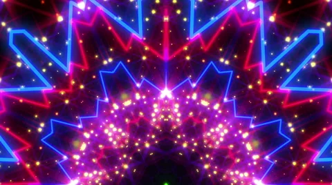 Pink disco kaleidoscope loop Stock Footage 64867871