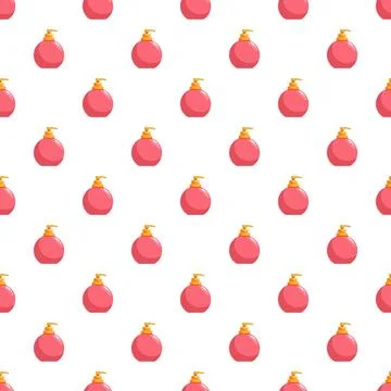 Pink dispenser bottles seamless pattern for personal care Stock Illustration