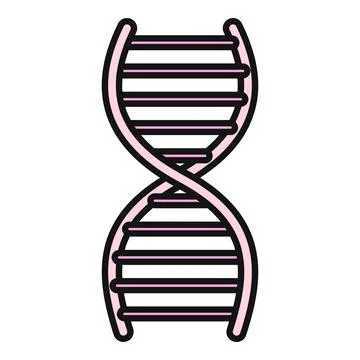 Pink dna double helix icon representing genetics Stock Illustration