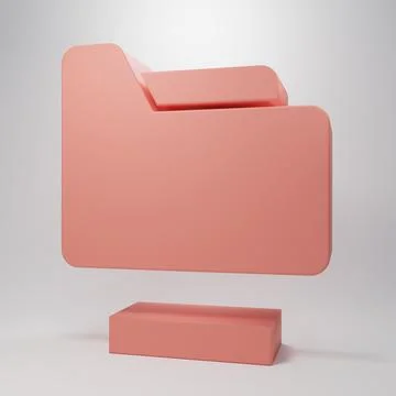 Pink Document folder icon isolated on pink background. Accounting binder sy.. イラスト素材