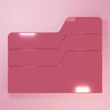 Pink Document folder icon isolated on pink background. Accounting binder sy.. Illustrazione stock