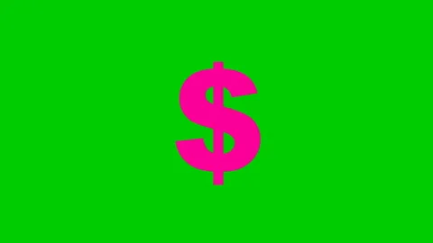 Pink dollar ray green Stock Footage 220706529