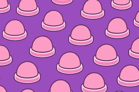 Pink Dome Shaped Objects Seamless Pattern Background Stock Illustration