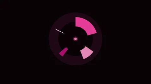 Pink Donut Chart Fill Animation Loop Background Vidéo 342611737
