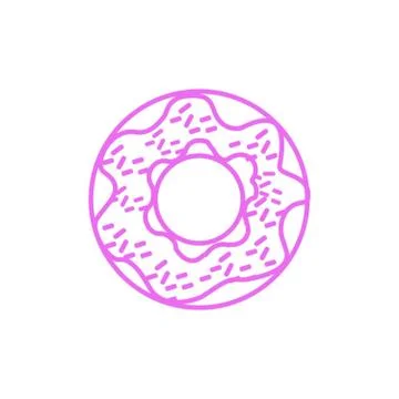 Pink donut Stock Illustration