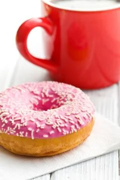Pink donut Foto stock