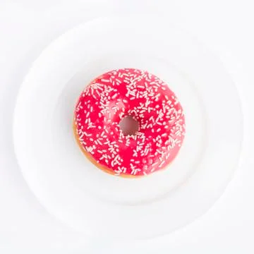Pink donut Stock Photos