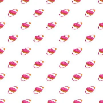 Pink donut planet orbiting space pattern fun 스톡 일러스트