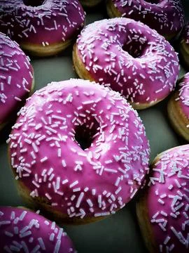 Pink donuts Stock Photos