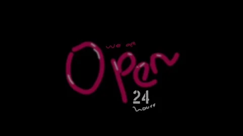 Pink doodle open video Video stock 281076603