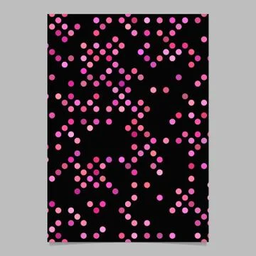 Pink dot pattern brochure background - vector stationery template design Stock Illustration