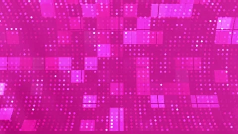 Pink Dotted Grid and Square Pattern Background Loop. Stock Footage 286435246