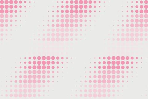 Pink dotted pattern with abstract circles on a white background Stock Photos