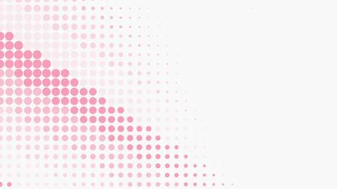 Pink dotted pattern with curved design on white background Stock Illustration
