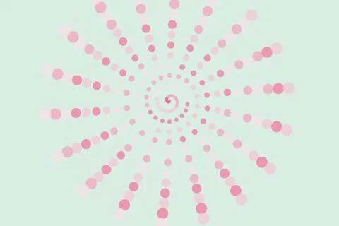 Pink dotted spiral pattern on a light background Stock Photos