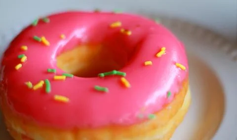 Pink doughnuts Stock Photos