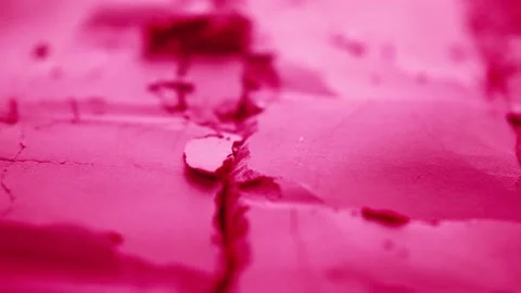 Pink dry paint cracks Stockbeeldmateriaal 163523307