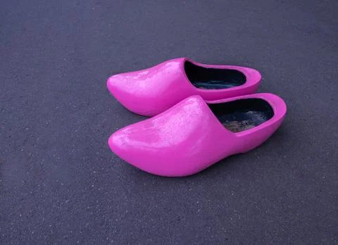 Pink dutch clogs Stock Photos