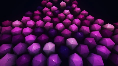 Pink dynamic tumbling crystals Stock Footage 92925241