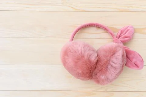 Pink earmuffs Stock Photos